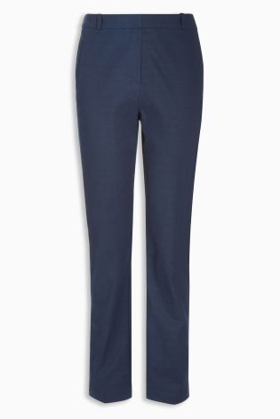 Textured Cotton Rich Trousers